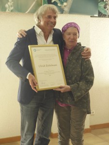 Awardee Ulrich Eichelmann with the founder of the Wolfgang Staab Prize for Nature Conservation Dr. Dorette Staab. Photo: Schweisfurth Foundation