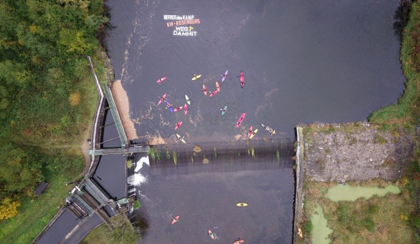 The energy Austrian energy corporation EVN Group plans to heighten the dam wall drastically. We demand its removal. © Riverwatch