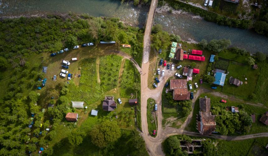 Science camp in Ulog from above ©  Vladimir Tadic