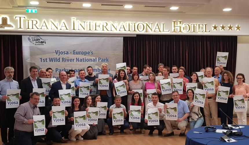At the official presentation of our vision for the future of the Vjosa – Europe’s first Wild River National Park – on June 6th (Vjosa Day) © Ogerta Ujkashi 
