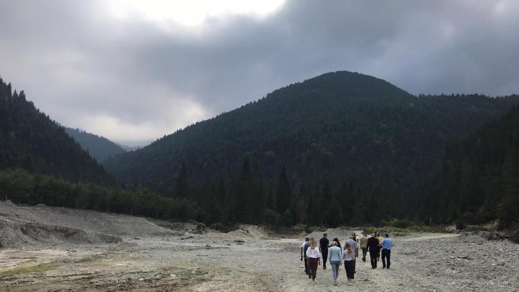Kosovo: Destroyed river bed inside Bjeshket e Nemuna National Park as a result of Kelag (KelKos) hydropower construction © Shpresa Loshaj