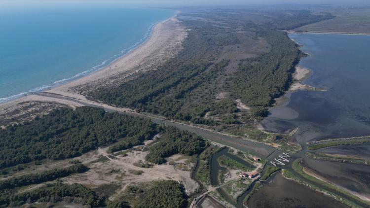 Vjosa-Narta Protected Landscape, part of the most valuable wild river delta in Europe. Photo: A. Roshi