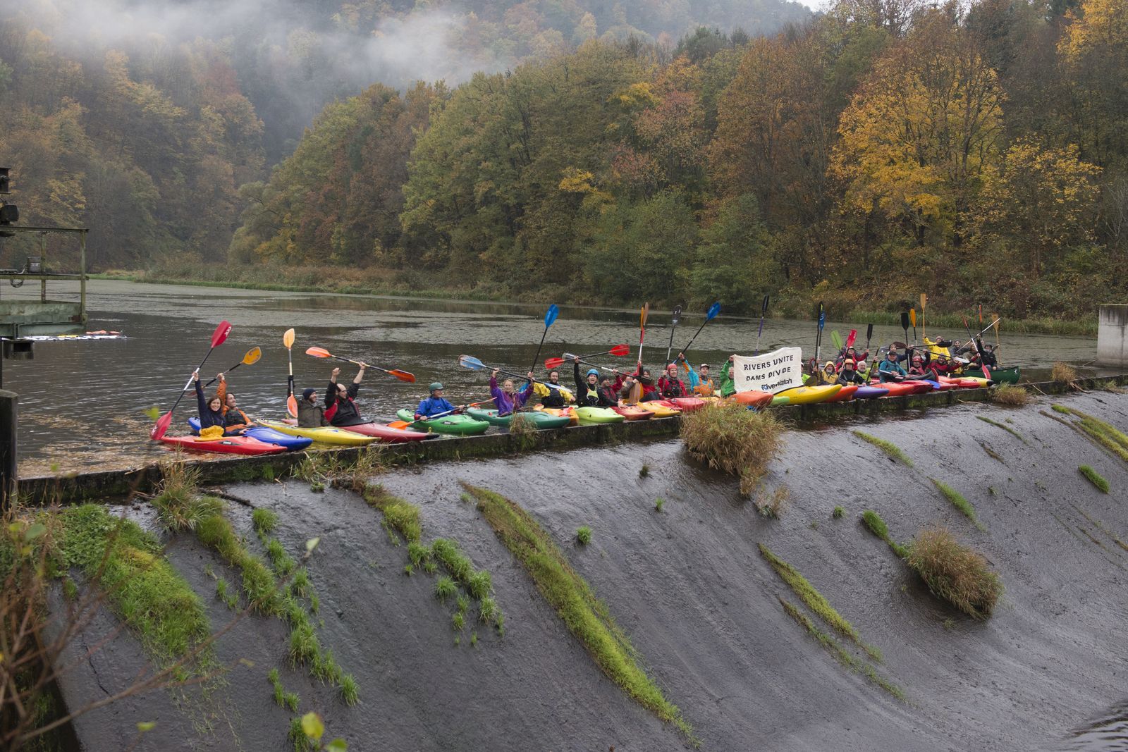 If the dam was to be removed, the Kamp could flow freely in its original river bed at the so-called “meander mountain” for the first time since 1908. © Peter Faschingleitner