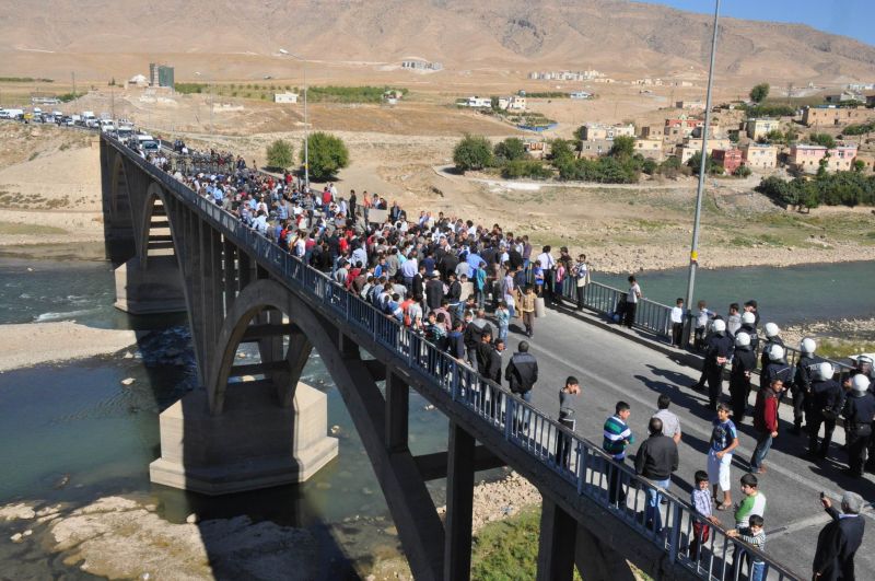 Road blockage as protest against the relocation of Hasankeyf. © Initiative to Keep Hasankeyf Alive