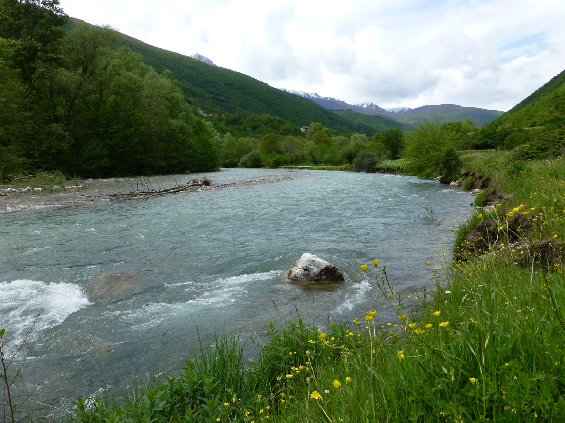 The river Radika in the Mavrovo National Park would be affected by the water drainage and daily hydropeaking of the hydropower plant Boskov Most © Theresa Schiller/EuroNatur